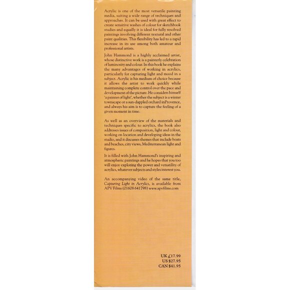 Capturing Light in Acrylics by John Hammond (2004, Hardcover w/DJ, Art Guide) - Picture 2 of 10